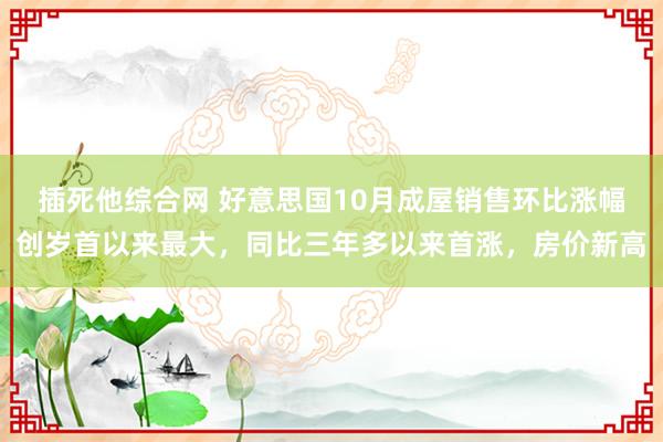 插死他综合网 好意思国10月成屋销售环比涨幅创岁首以来最大，同比三年多以来首涨，房价新高