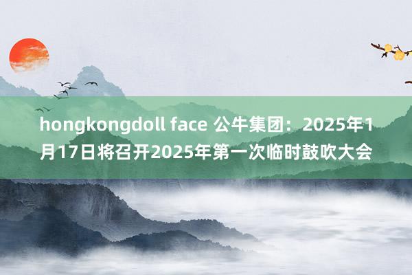 hongkongdoll face 公牛集团：2025年1月17日将召开2025年第一次临时鼓吹大会