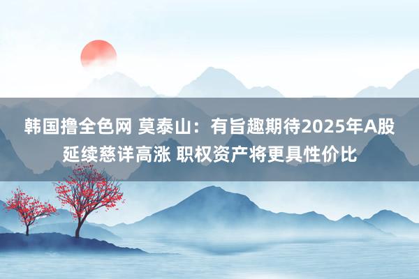 韩国撸全色网 莫泰山：有旨趣期待2025年A股延续慈详高涨 职权资产将更具性价比
