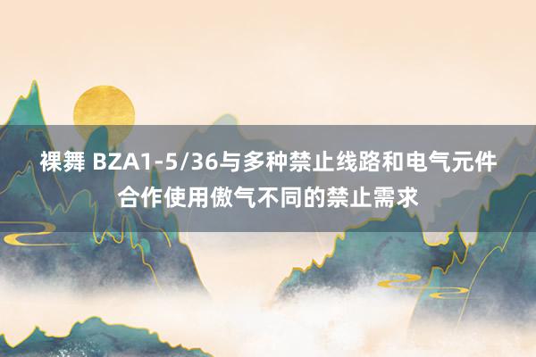 裸舞 BZA1-5/36与多种禁止线路和电气元件合作使用傲气不同的禁止需求