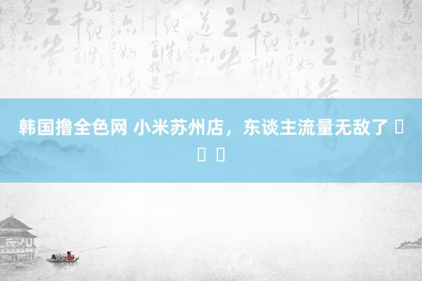 韩国撸全色网 小米苏州店，东谈主流量无敌了 ​​​