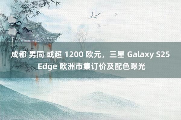 成都 男同 或超 1200 欧元，三星 Galaxy S25 Edge 欧洲市集订价及配色曝光