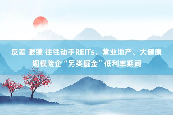 反差 眼镜 往往动手REITs、营业地产、大健康规模险企“另类掘金”低利率期间