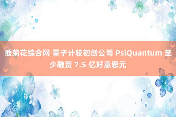 插菊花综合网 量子计较初创公司 PsiQuantum 至少融资 7.5 亿好意思元