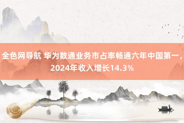 全色网导航 华为数通业务市占率畅通六年中国第一，2024年收入增长14.3%