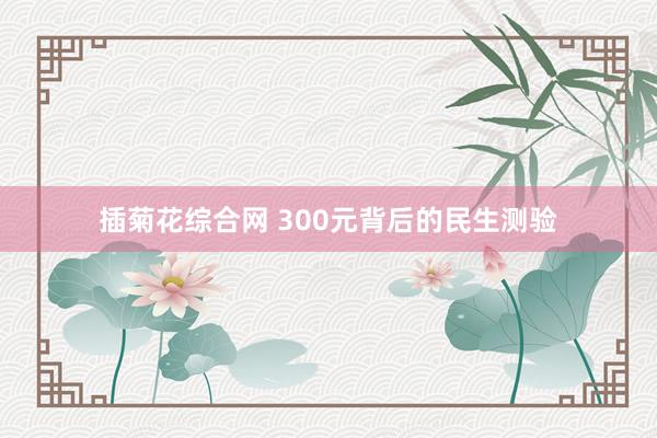 插菊花综合网 300元背后的民生测验