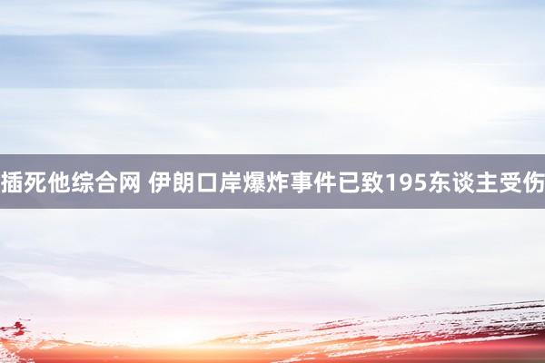 插死他综合网 伊朗口岸爆炸事件已致195东谈主受伤