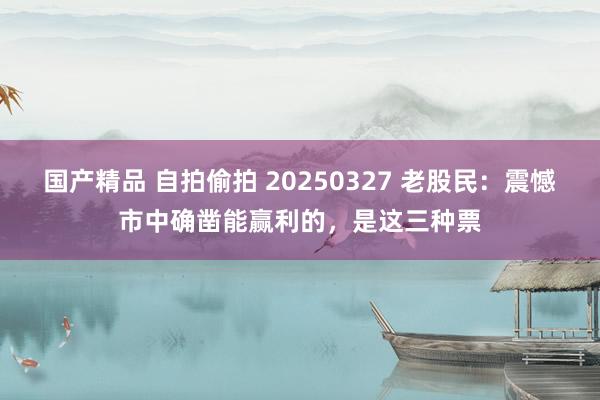 国产精品 自拍偷拍 20250327 老股民：震憾市中确凿能赢利的，是这三种票